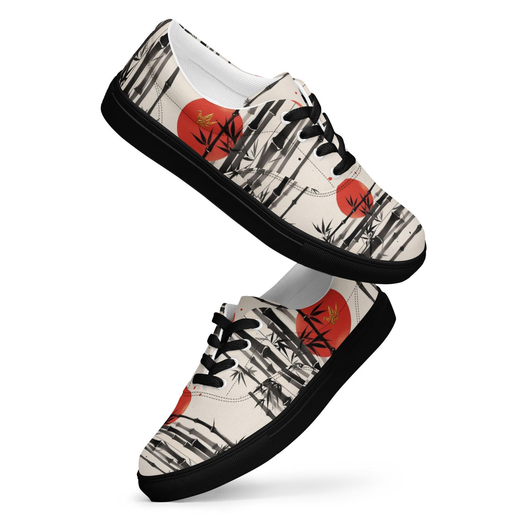 Rising Sun Canvas Sneakers - Japanese Ink Art