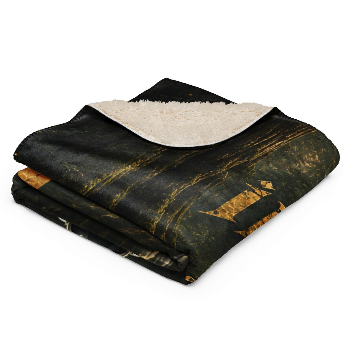 Astronaut Origami Crane Sherpa Blanket