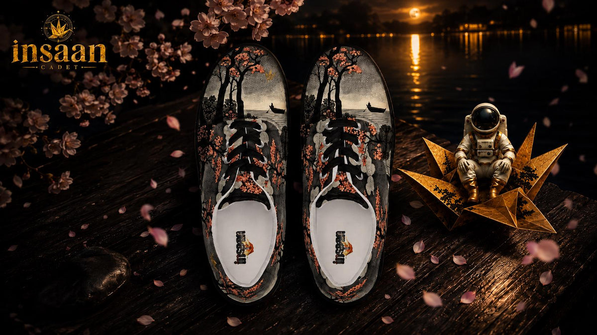 Floral Art Print Canvas Sneakers
