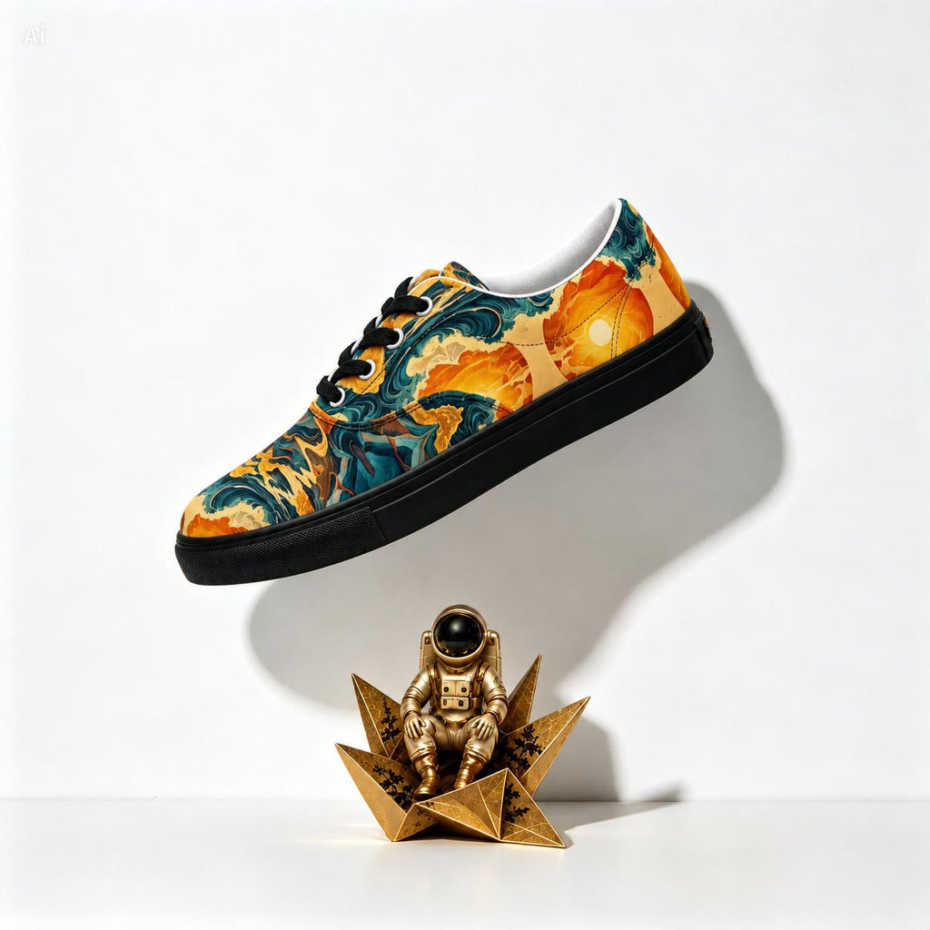 Sunset Wave Canvas Sneakers