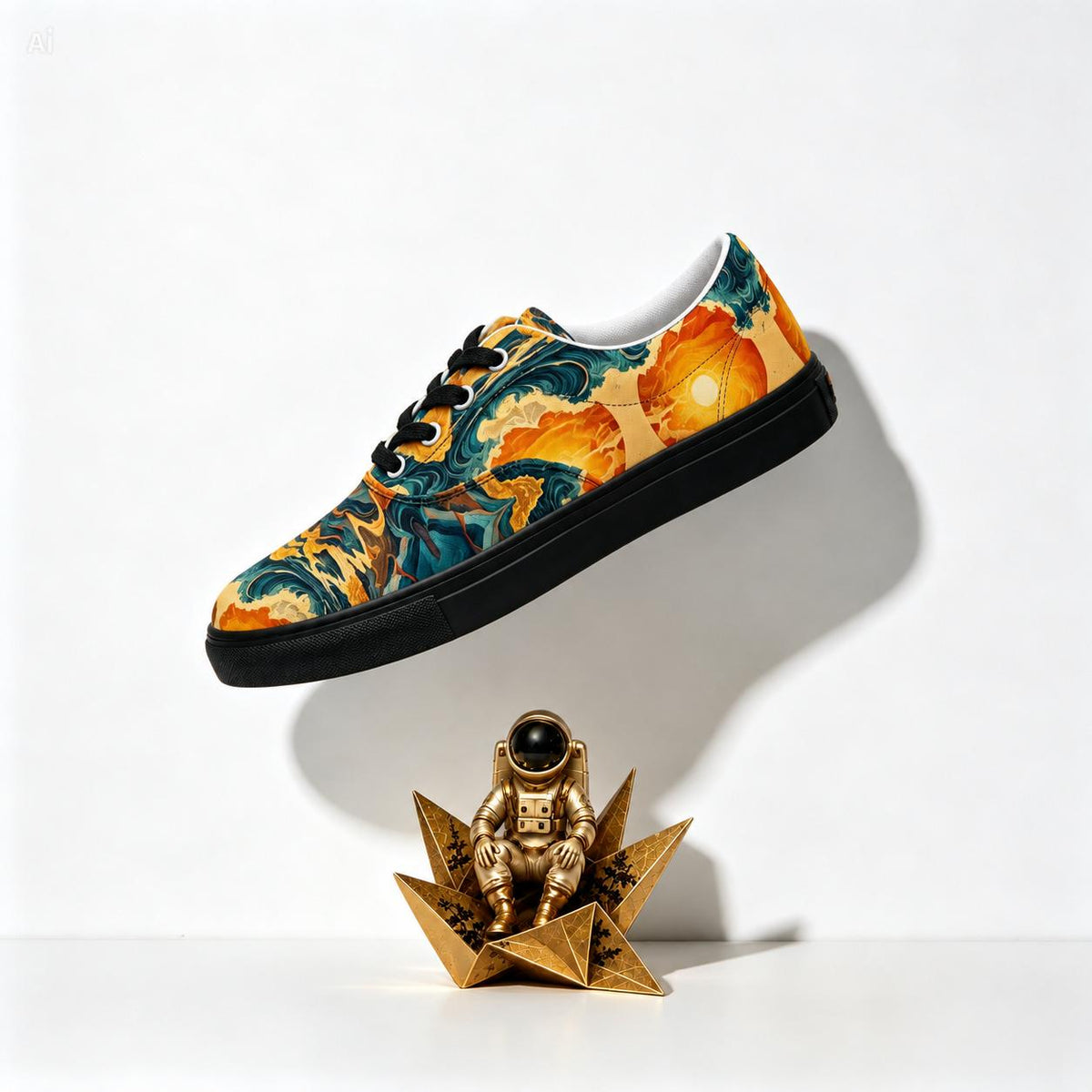 Sunset Wave Canvas Sneakers