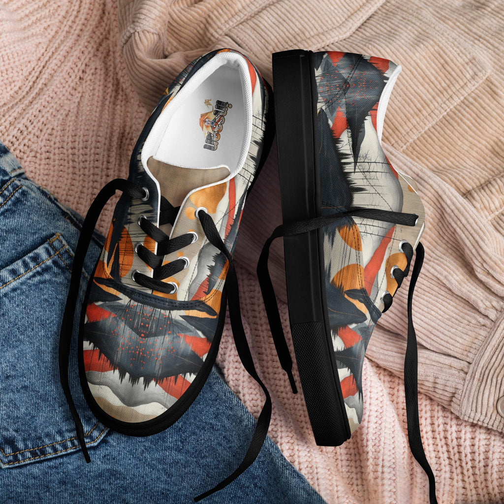 Geometric Abstract Canvas Sneakers