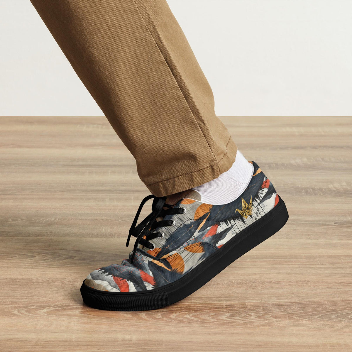 Geometric Abstract Canvas Sneakers