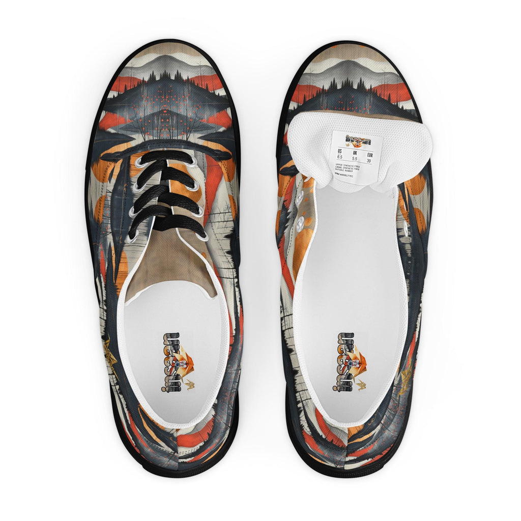 Geometric Abstract Canvas Sneakers