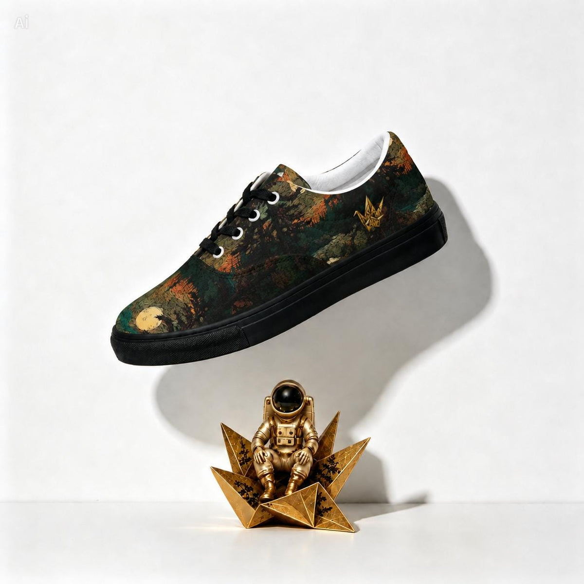 Moonlit Forest Canvas Sneakers