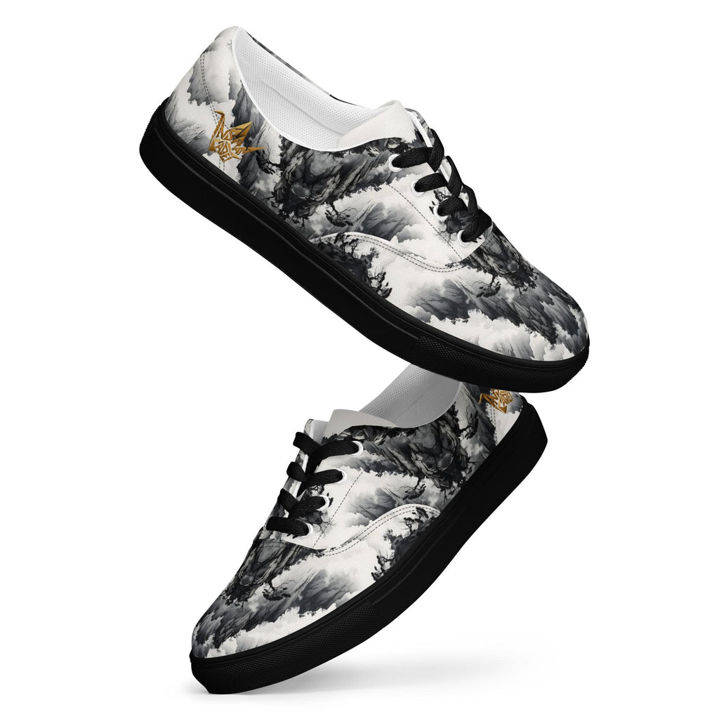 Ink Wash Mountain Canvas Sneakers