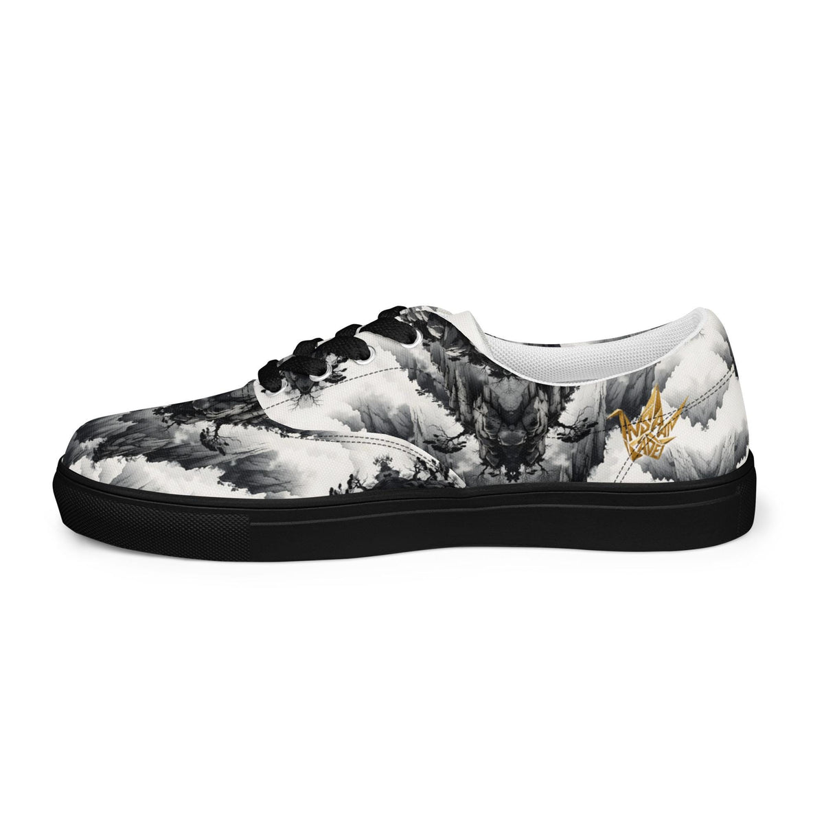 Ink Wash Mountain Canvas Sneakers