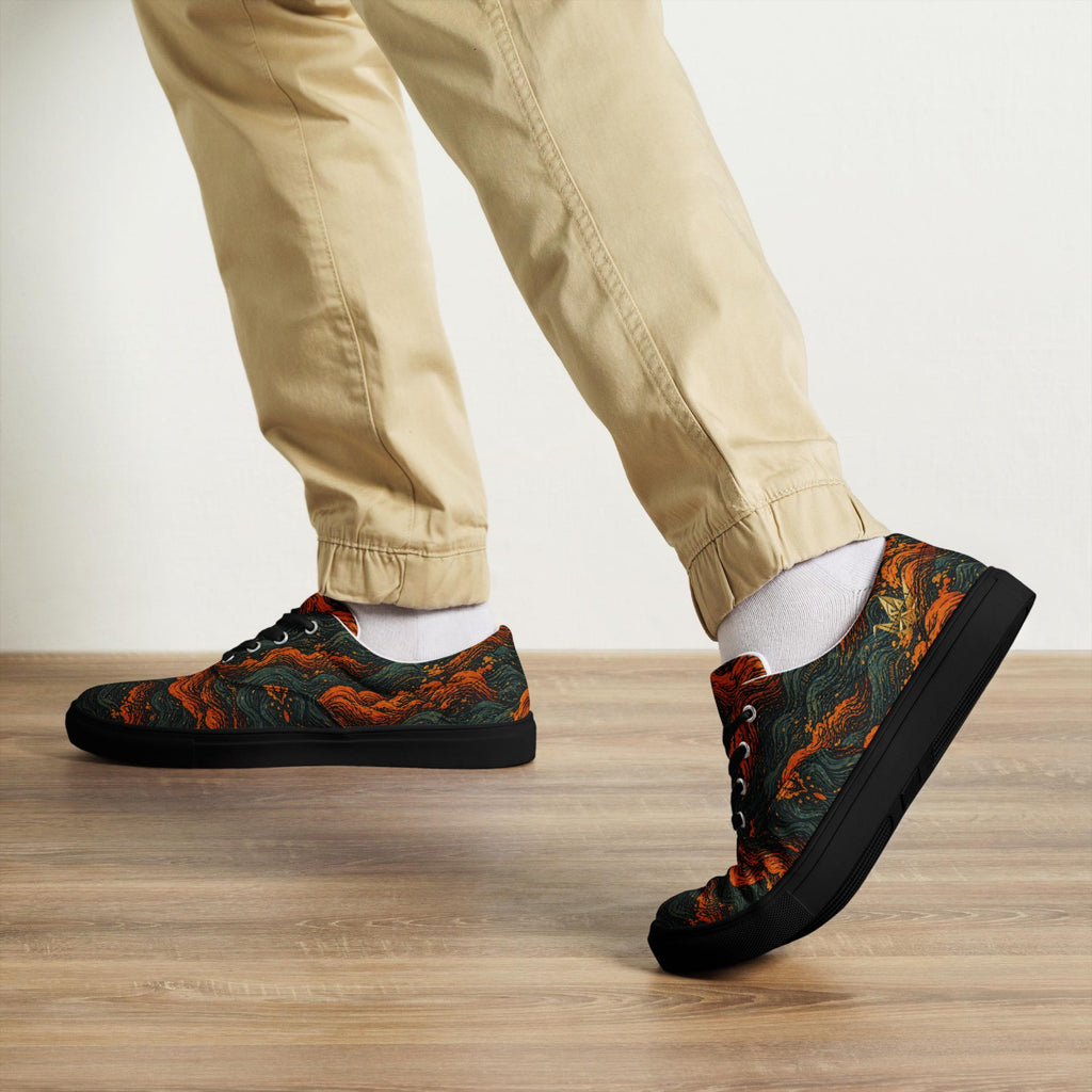 Lava Swirl Canvas Sneakers
