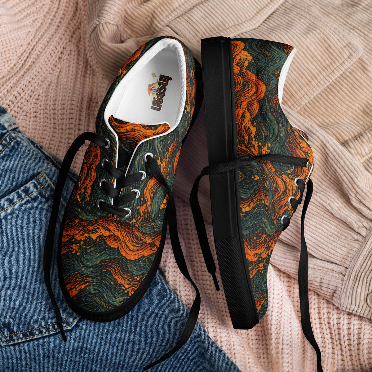 Lava Swirl Canvas Sneakers