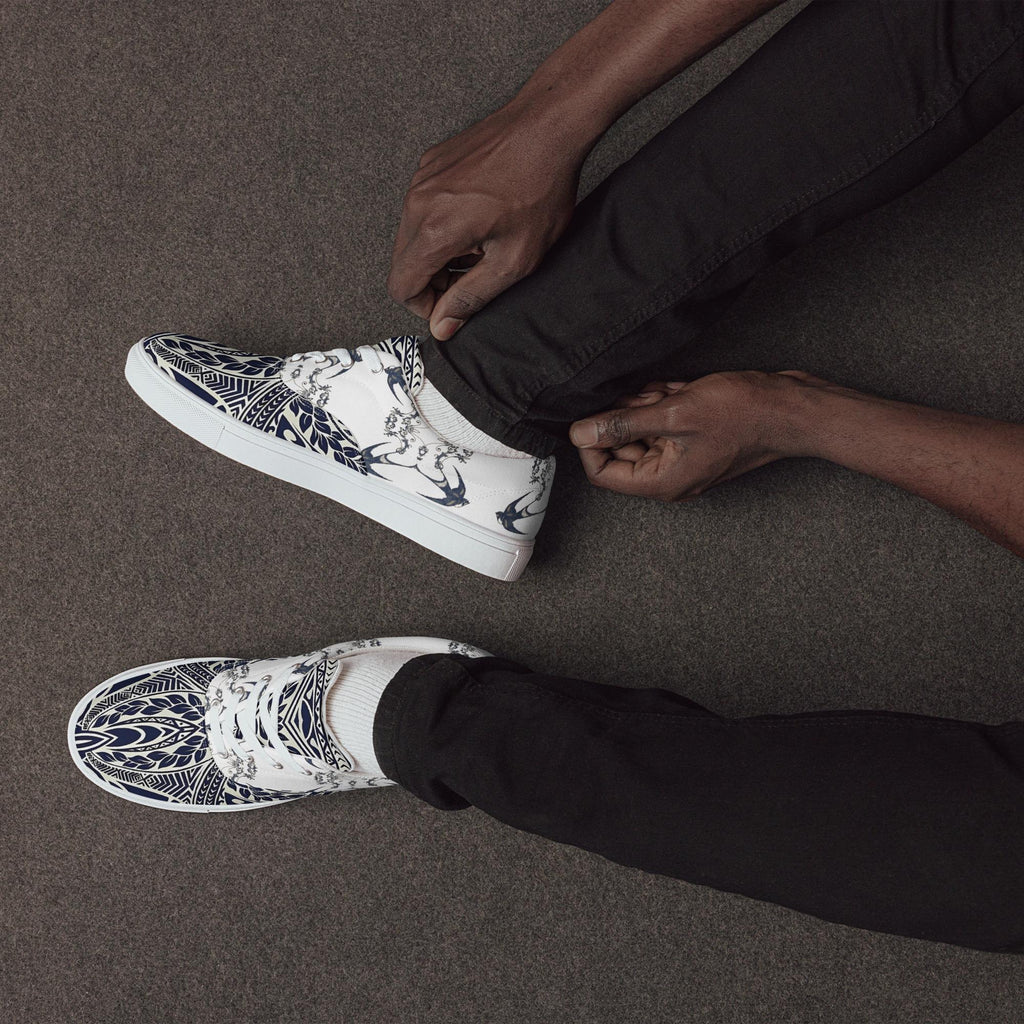 Crane 01 - Origami Bird Canvas Sneakers