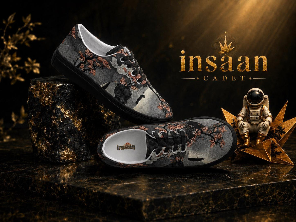 Floral Art Print Canvas Sneakers