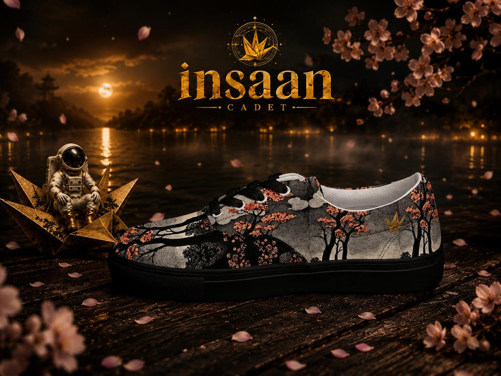Floral Art Print Canvas Sneakers