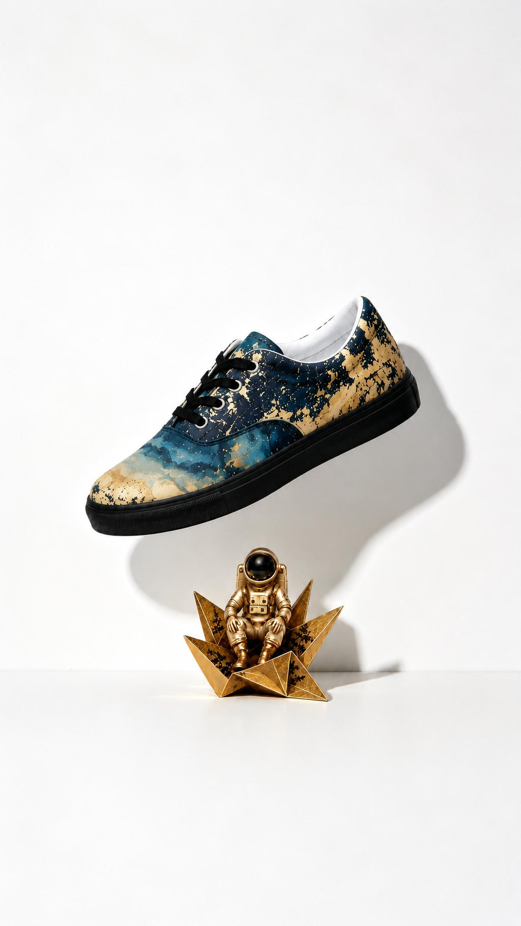 Galaxy Ocean Wave Canvas Sneakers