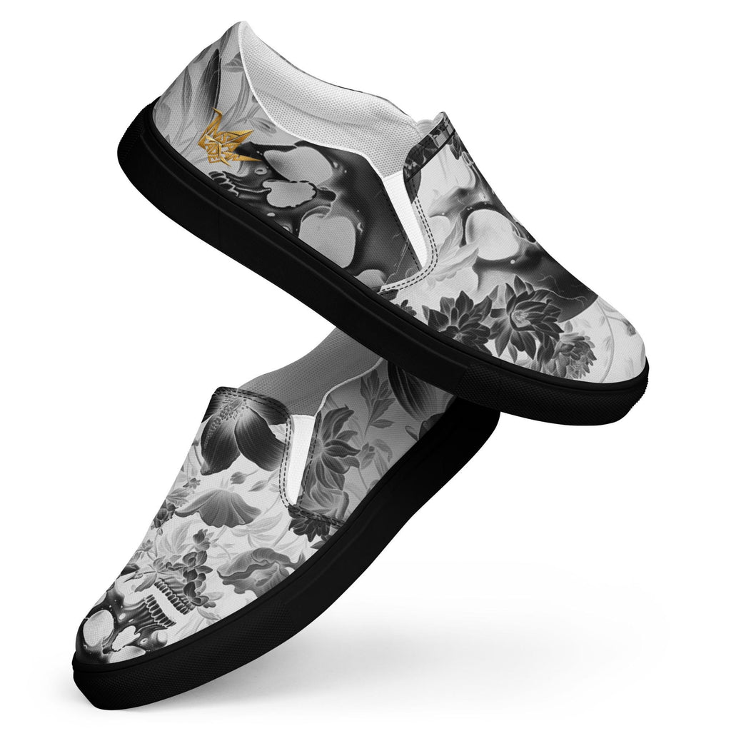Skull Slip On Canvas Sneakers