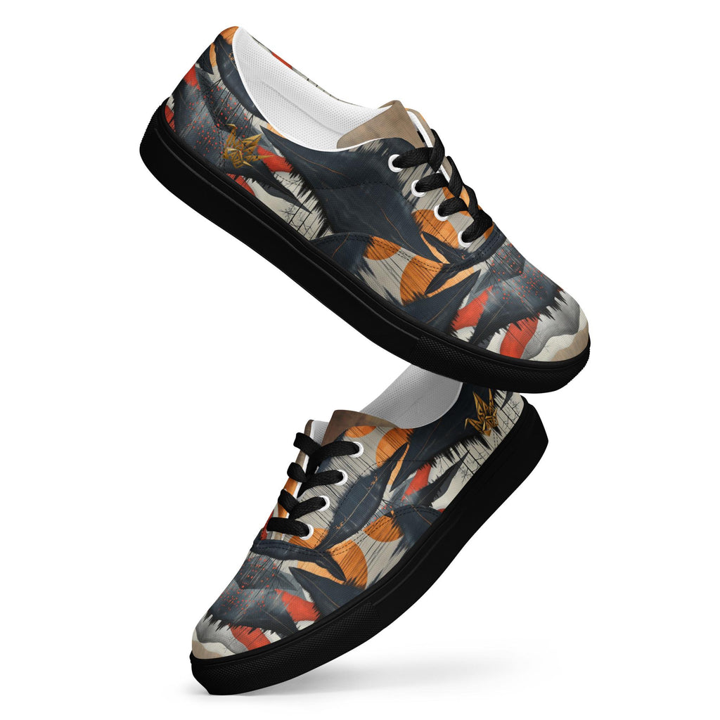 Geometric Abstract Canvas Sneakers