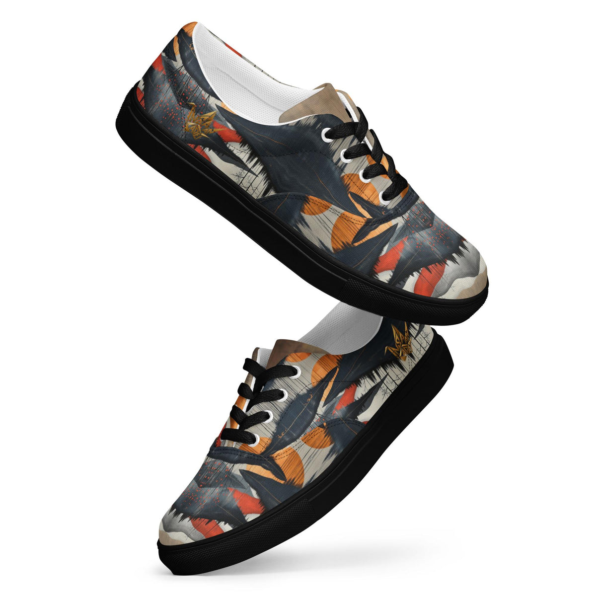 Geometric Abstract Canvas Sneakers