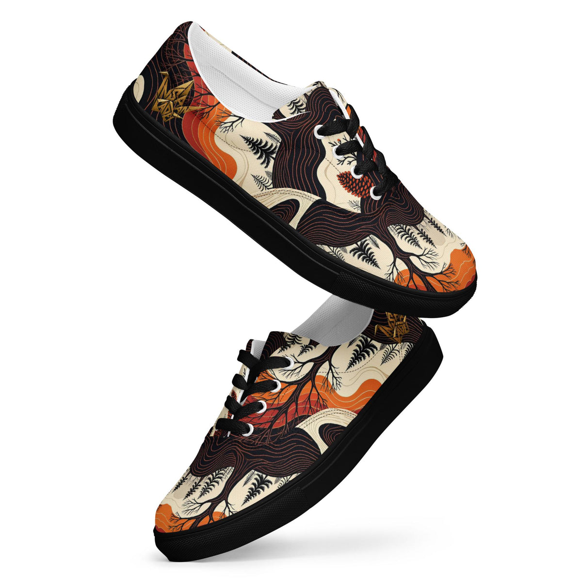 Crane 03 - Forest Sunset Canvas Sneakers