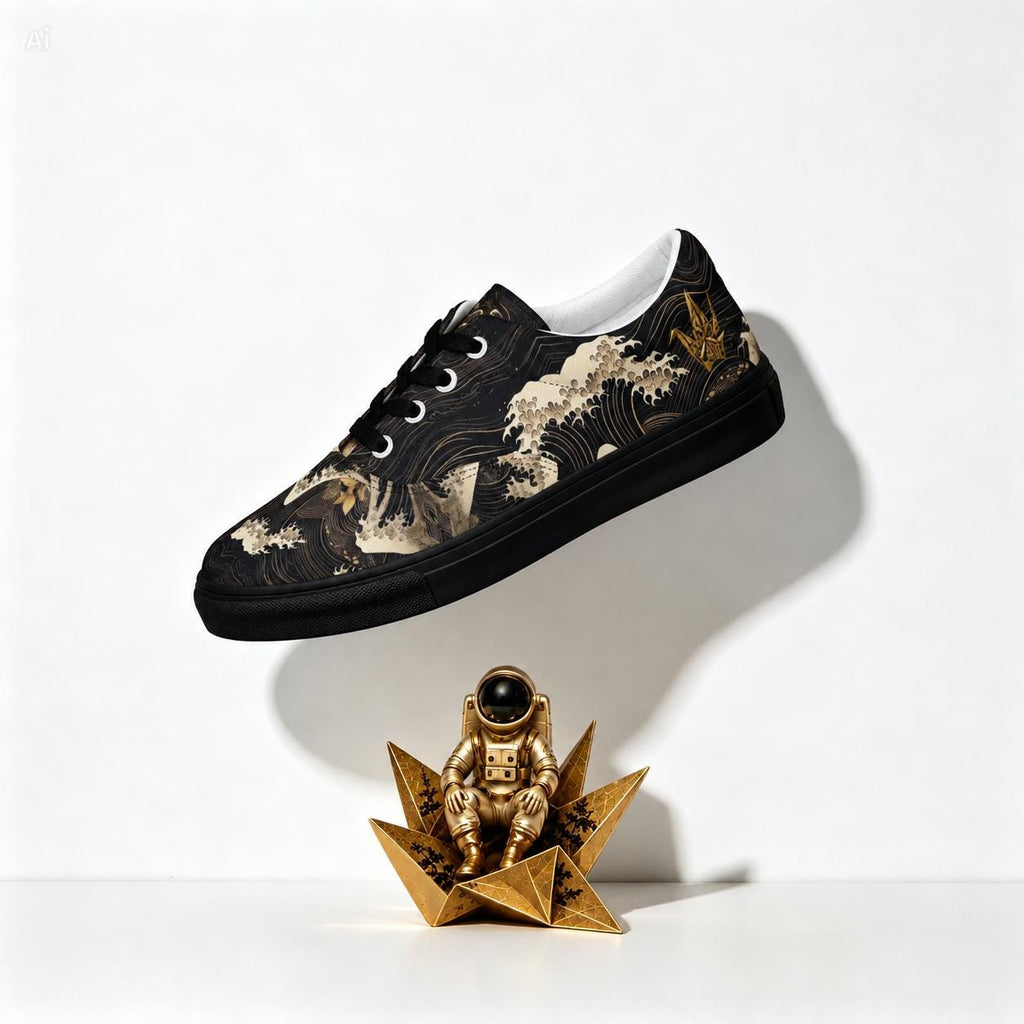 Great Wave Canvas Sneakers - Ukiyo-e Art