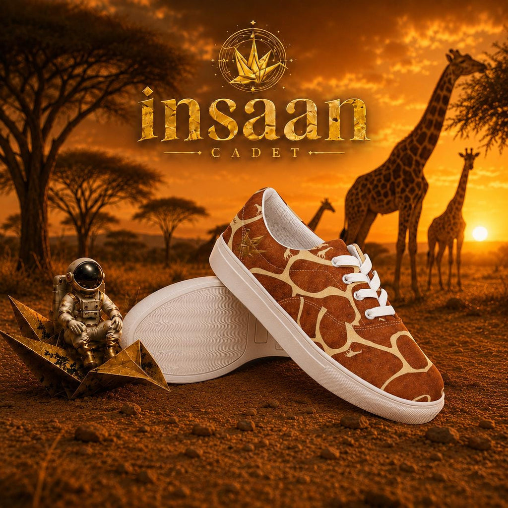 Giraffe Print Canvas Sneakers