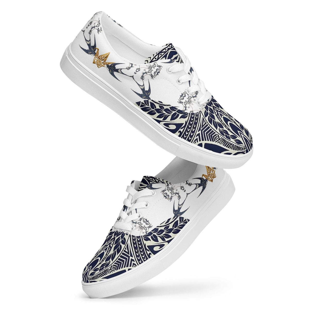 Crane 01 - Origami Bird Canvas Sneakers