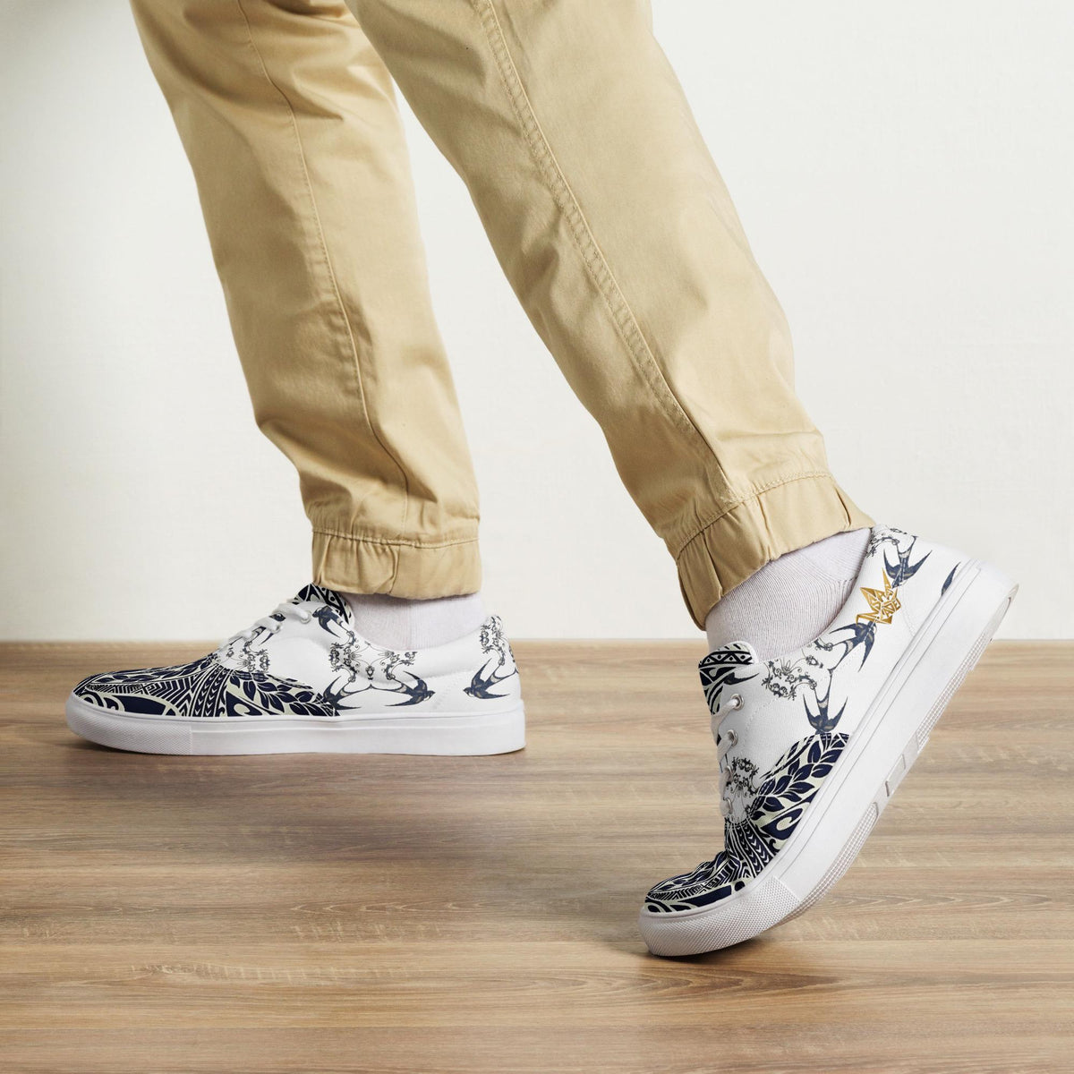 Crane 01 - Origami Bird Canvas Sneakers