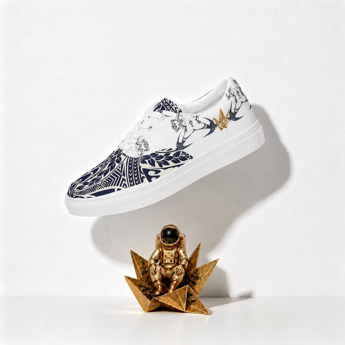Crane 01 - Origami Bird Canvas Sneakers