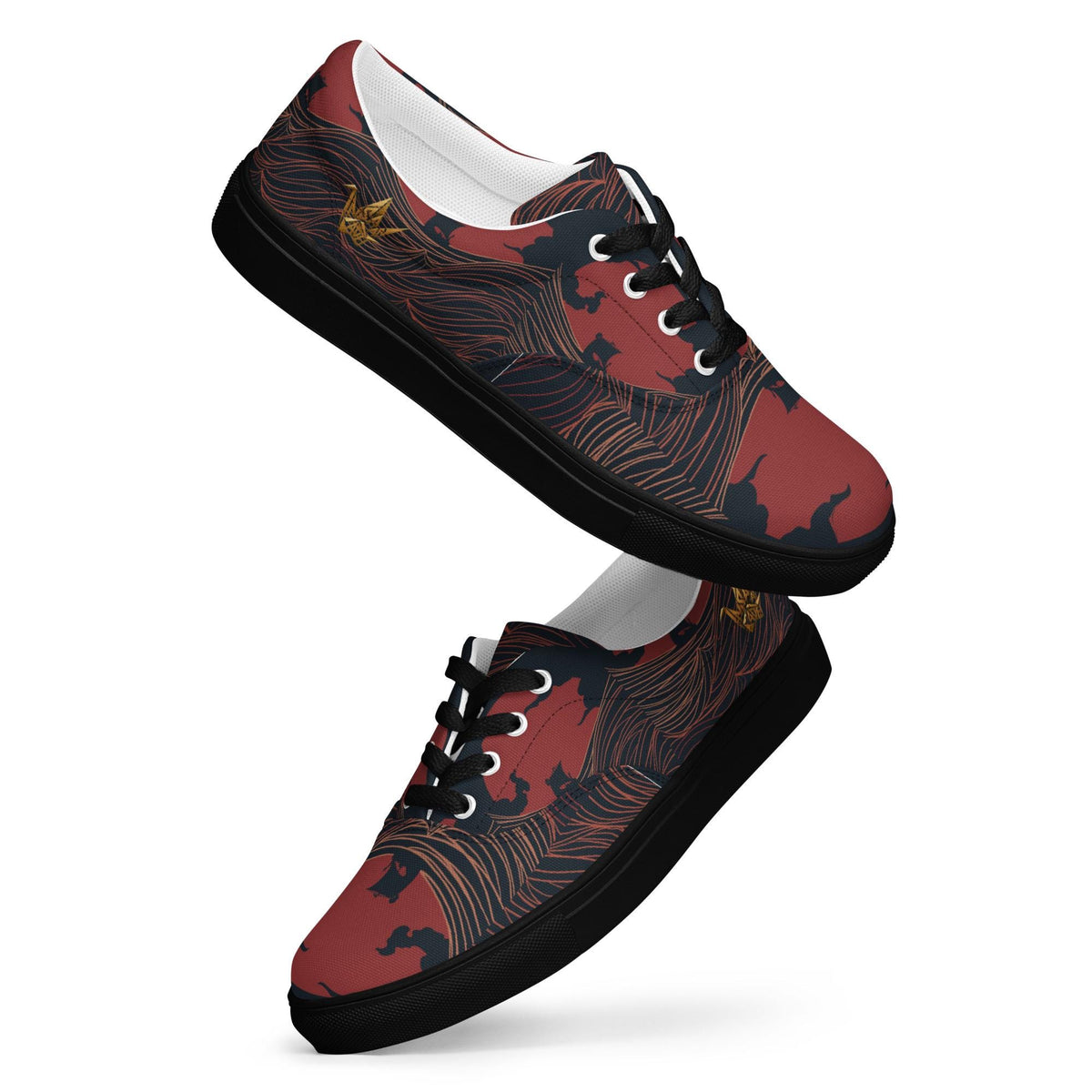 Crimson Camo Canvas Sneakers