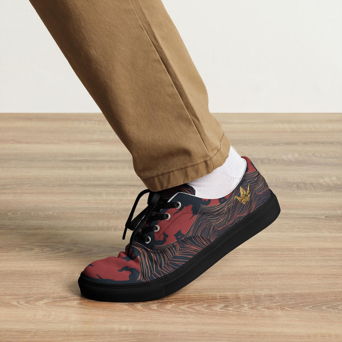 Crimson Camo Canvas Sneakers