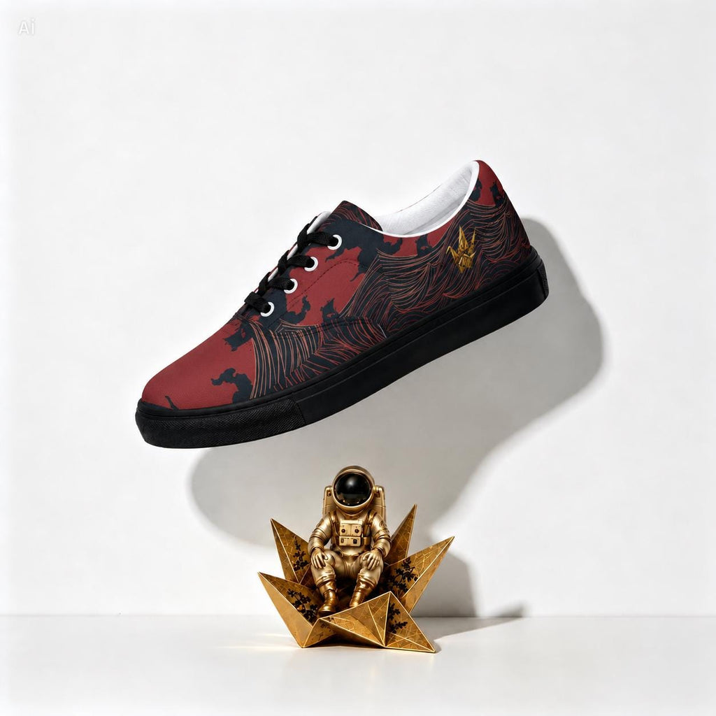 Crimson Camo Canvas Sneakers
