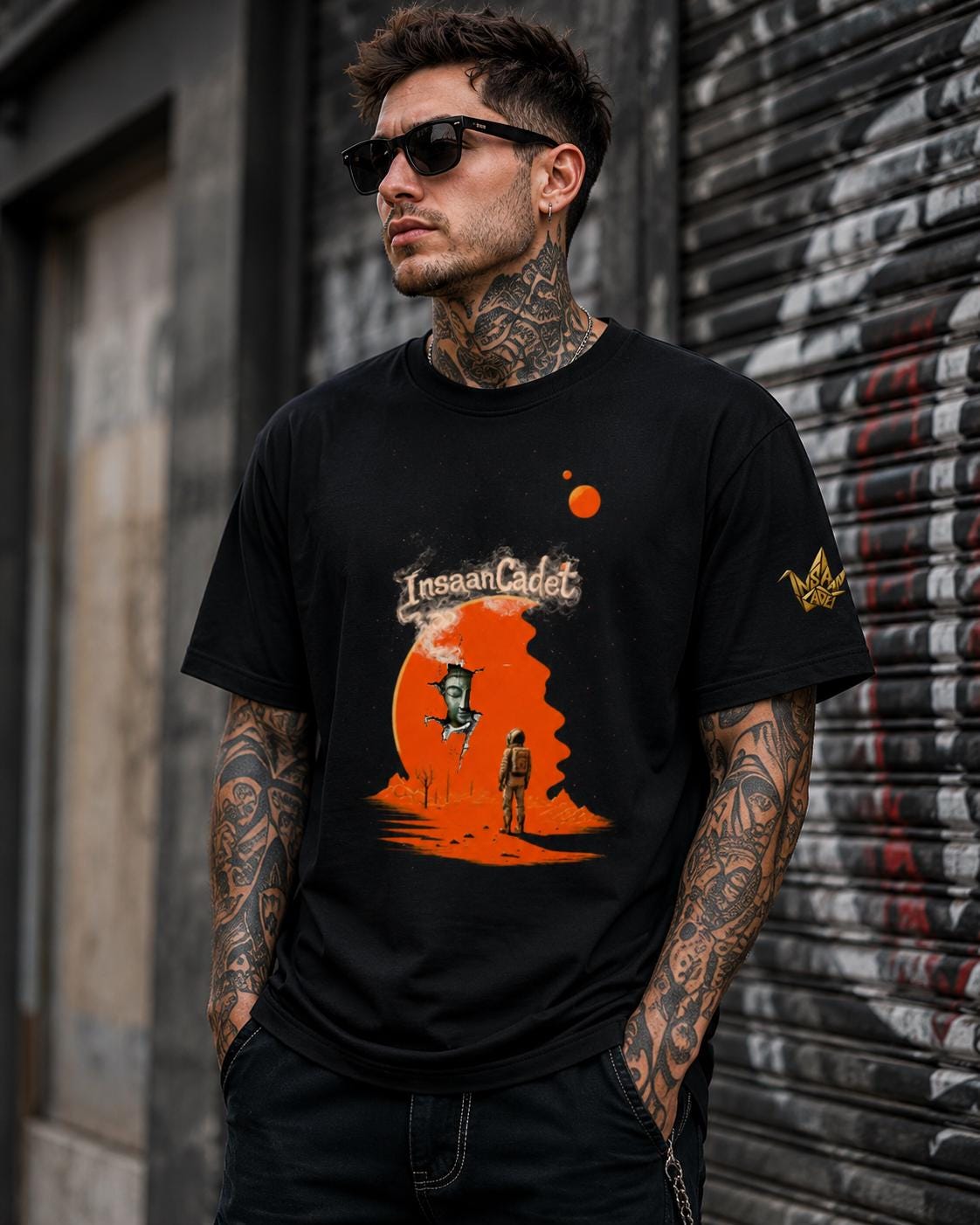Mars Astronaut Sunset Tee