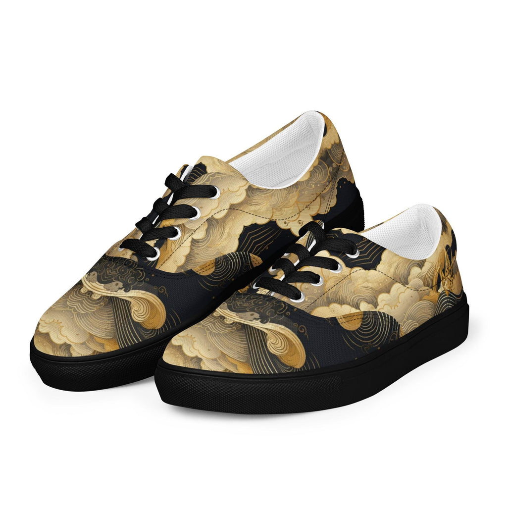 Gold Snake Canvas Sneakers