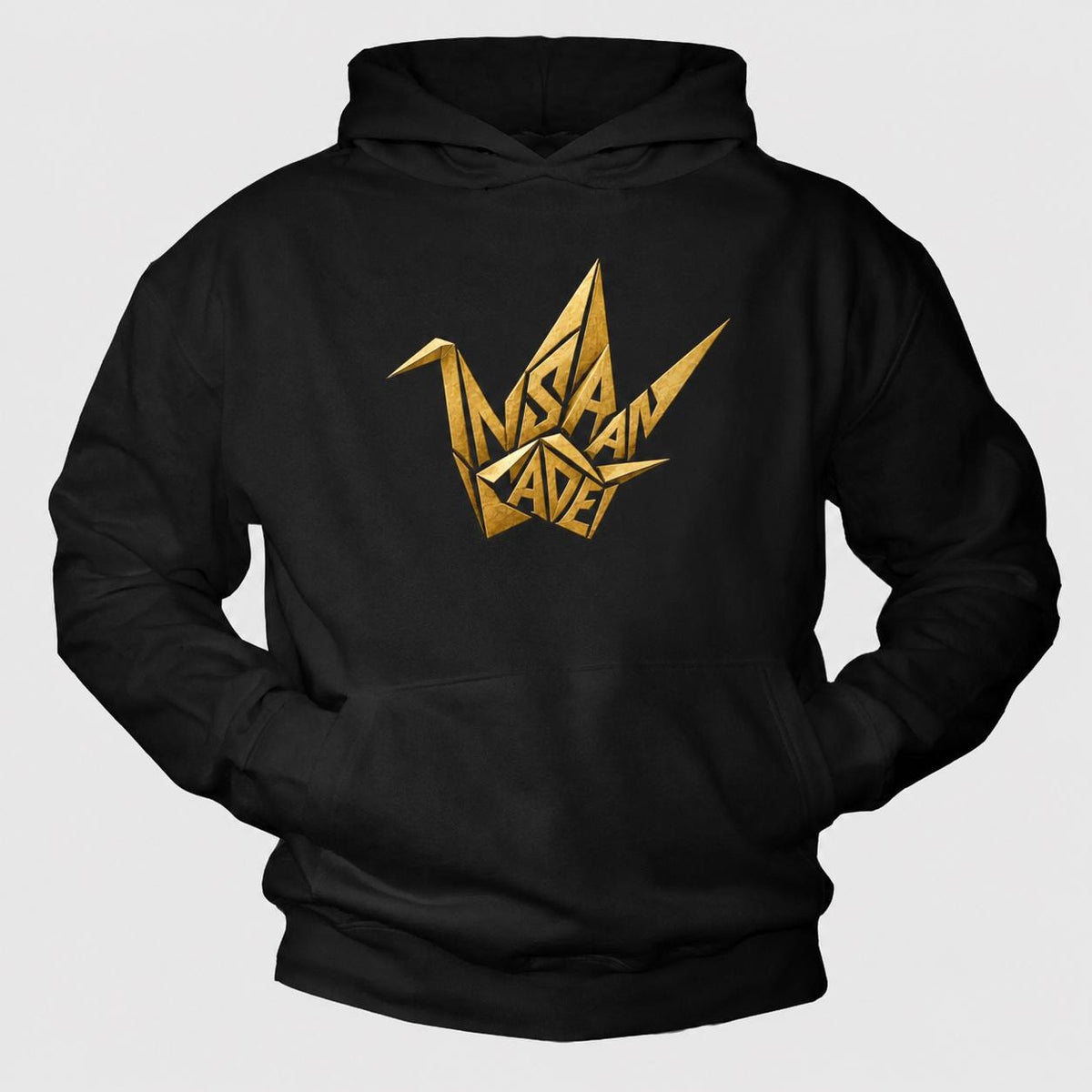 Gold Origami Crane Hoodie