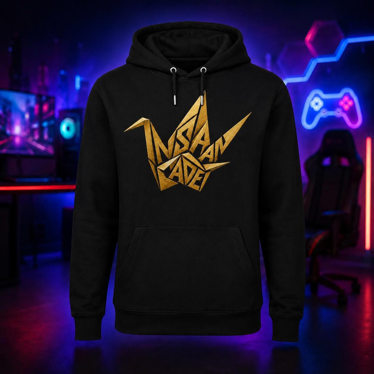 Gold Origami Crane Hoodie