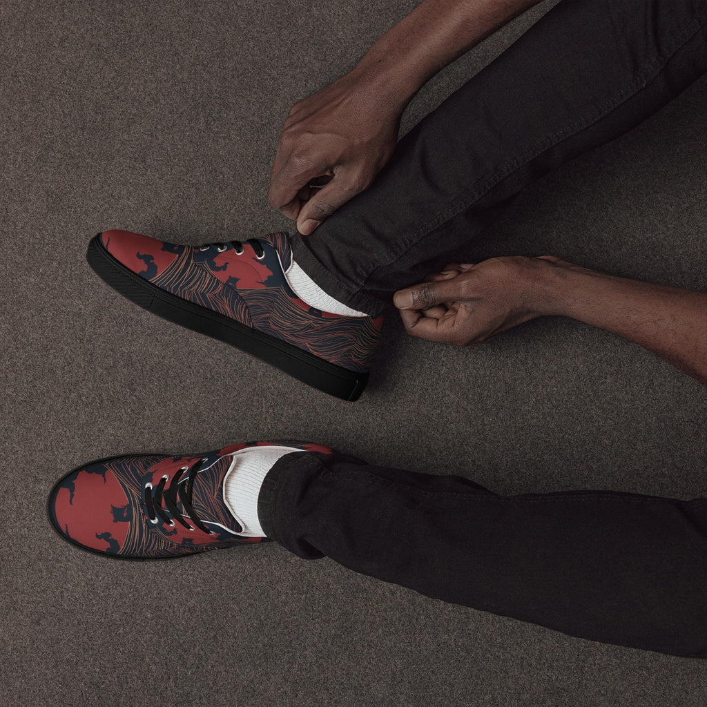 Crimson Camo Canvas Sneakers