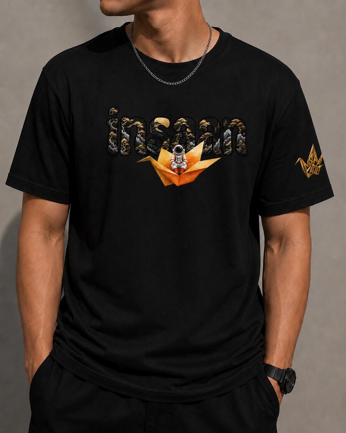 Orange Origami Crane Tee