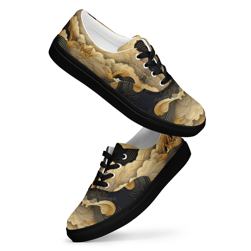 Gold Snake Canvas Sneakers